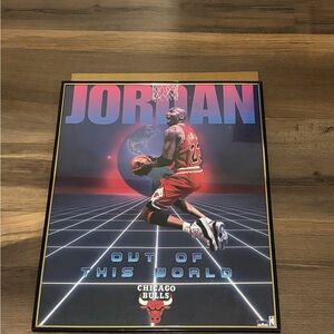 NBA Jordan Poster - Red, Blue, and Black